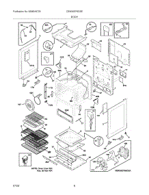 07 - Body parts for Electrolux Range CEW30GF6GSE from AppliancePartsPros.com