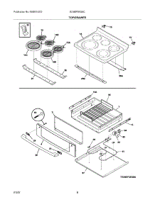 07 - Top / Drawer parts for Electrolux Range EI30EF55GSC from AppliancePartsPros.com