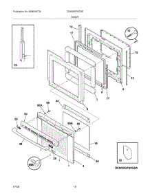 11 - Door parts for Electrolux Range CEW30GF6GSE from AppliancePartsPros.com