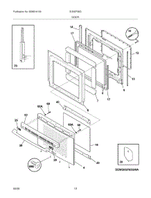 11 - Door parts for Electrolux Range EI30GF55GWB from AppliancePartsPros.com