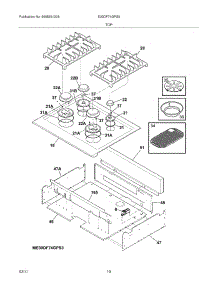 09 - Main Top parts for Electrolux Range E30DF74GPS5 from AppliancePartsPros.com