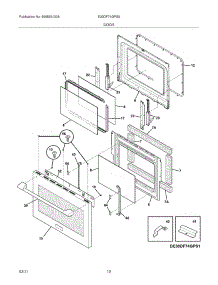 11 - Door parts for Electrolux Range E30DF74GPS5 from AppliancePartsPros.com