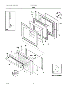 09 - Door parts for Electrolux Range EW30EF65GSH from AppliancePartsPros.com