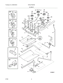 05 - Burner parts for Electrolux Range EW3LGF65GSE from AppliancePartsPros.com