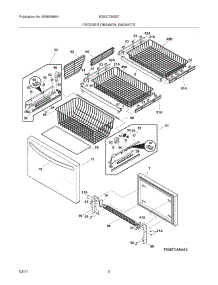 03 - Freezer Drawer, Baskets parts for Electrolux Refrigerator E23BC78ISS7 from AppliancePartsPros.com