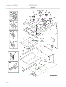 05 - Burner parts for Electrolux Range EW3LGF65GSH from AppliancePartsPros.com