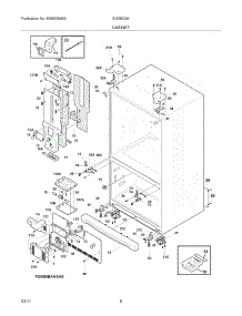 07 - Cabinet parts for Electrolux Refrigerator EI23BC36IB2 from AppliancePartsPros.com