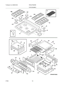 09 - Top / Drawer parts for Electrolux Range EW3LGF65GSB from AppliancePartsPros.com