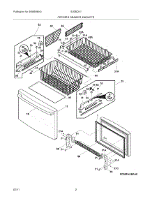 03 - Freezer Drawer, Baskets parts for Electrolux Refrigerator EI23BC51IW4 from AppliancePartsPros.com