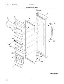 05 - Refrigerator Door parts for Electrolux Refrigerator EI23CS55GS1 from AppliancePartsPros.com