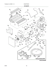 19 - Ice Maker parts for Electrolux Refrigerator E23CS75DSS1 from AppliancePartsPros.com