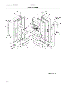 05 - Fresh Food Door parts for Electrolux Refrigerator EI27BS26JS4 from AppliancePartsPros.com