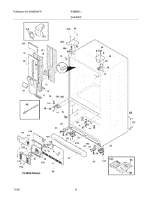 07 - Cabinet parts for Electrolux Refrigerator EI28BS51IW0 from AppliancePartsPros.com
