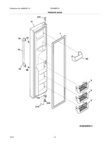 03 - Freezer Door parts for Electrolux Refrigerator EW26SS70IB2 from AppliancePartsPros.com