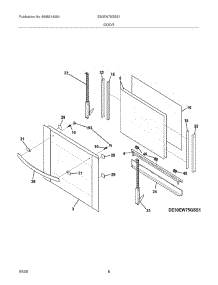 07 - Door parts for Electrolux Oven E30EW75GSS1 from AppliancePartsPros.com