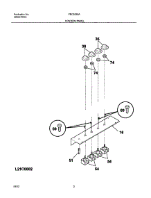 03 - Controls parts for Frigidaire Cooktop FEC30S6ASD from AppliancePartsPros.com
