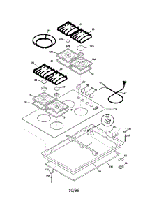 Cooktop parts for Frigidaire Cooktop 33004 from AppliancePartsPros.com