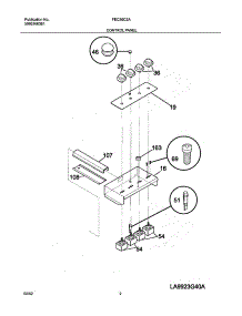 03 - Control Panel parts for Frigidaire Cooktop FEC36C2ASB from AppliancePartsPros.com