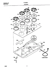 02 - Cooktop parts for Frigidaire Cooktop FGC36S6HSA from AppliancePartsPros.com