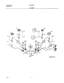 05 - Burner parts for Frigidaire Cooktop FGC36S5AWA from AppliancePartsPros.com
