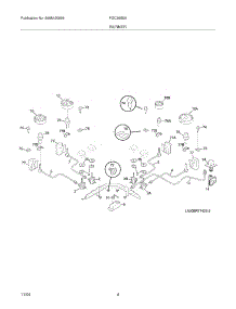 05 - Burner parts for Frigidaire Cooktop FGC36S5ABC from AppliancePartsPros.com