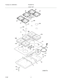 03 - Maintop parts for Frigidaire Cooktop FGC36S7FCA from AppliancePartsPros.com