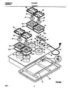02 - Cooktop parts for Frigidaire Cooktop FGC3X8XETC from AppliancePartsPros.com