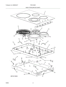 05 - Maintop parts for Frigidaire Cooktop FGEC3065KW1 from AppliancePartsPros.com