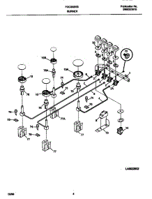 03 - Burner parts for Frigidaire Cooktop FGC3X8XGTA from AppliancePartsPros.com