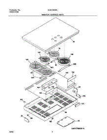05 - Maintop parts for Frigidaire Cooktop GLEC36S8ABC from AppliancePartsPros.com