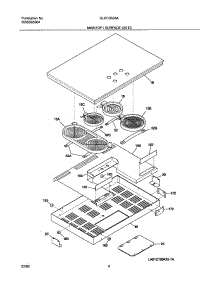 05 - Main Top parts for Frigidaire Cooktop GLEC36S8ASB from AppliancePartsPros.com