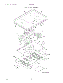 05 - Maintop parts for Frigidaire Cooktop GLEC36S8EQB from AppliancePartsPros.com