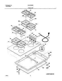 03 - Maintop parts for Frigidaire Cooktop GLGC30S8KBA from AppliancePartsPros.com