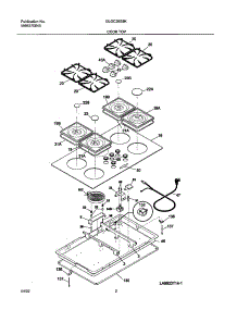 03 - Maintop parts for Frigidaire Cooktop GLGC36S8KSA from AppliancePartsPros.com
