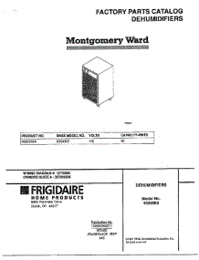 Dehumidifier parts for Frigidaire Dehumidifier 9320303A from AppliancePartsPros.com