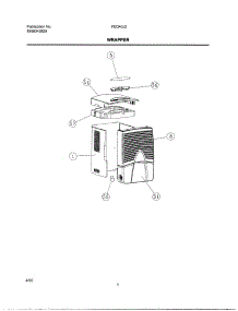 02 - Wrapper parts for Frigidaire Dehumidifier FDD40J2 from AppliancePartsPros.com