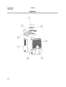 02 - Wrapper parts for Frigidaire Dehumidifier FDD60J2 from AppliancePartsPros.com