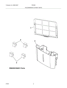 03 - Recommended Spare Parts parts for Frigidaire Dehumidifier FDD25S1ENG13 from AppliancePartsPros.com