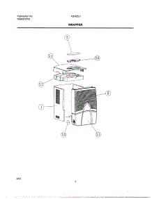 02 - Wrapper parts for Frigidaire Dehumidifier FDH25J1 from AppliancePartsPros.com