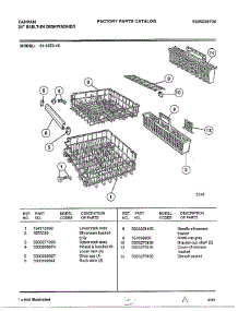 Upper / Lower Rack parts for Frigidaire Dishwasher 61-1073-10 from AppliancePartsPros.com