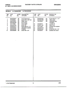 24" Built-In Dishwasher Page 11 parts for Frigidaire Dishwasher 68-1085 from AppliancePartsPros.com