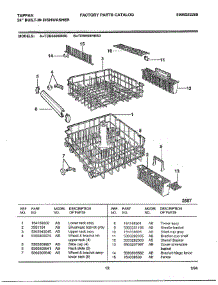 24" Built-In Dishwasher Page 12 parts for Frigidaire Dishwasher 68-1085 from AppliancePartsPros.com