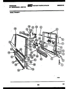 04 - Door Parts parts for Frigidaire Dishwasher DW3400PW1 from AppliancePartsPros.com