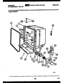 05 - Tub And Frame Parts parts for Frigidaire Dishwasher DW3400PW1 from AppliancePartsPros.com