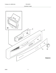 03 - Control Panel parts for Frigidaire Dishwasher FDB1050REM3 from AppliancePartsPros.com