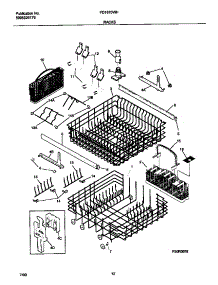 07 - Rack parts for Frigidaire Dishwasher FD1870WHB0 from AppliancePartsPros.com