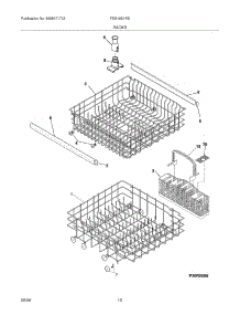 13 - Racks parts for Frigidaire Dishwasher FDB1051REB1 from AppliancePartsPros.com