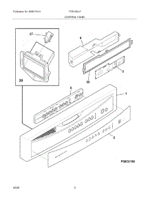 03 - Control Panel parts for Frigidaire Dishwasher FDB1500LFB0 from AppliancePartsPros.com