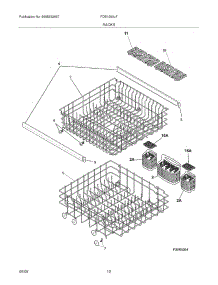13 - Racks parts for Frigidaire Dishwasher FDB1500LFC4 from AppliancePartsPros.com