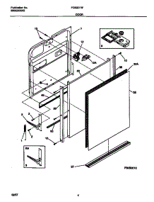 03 - Door parts for Frigidaire Dishwasher FDB221RFR2 from AppliancePartsPros.com